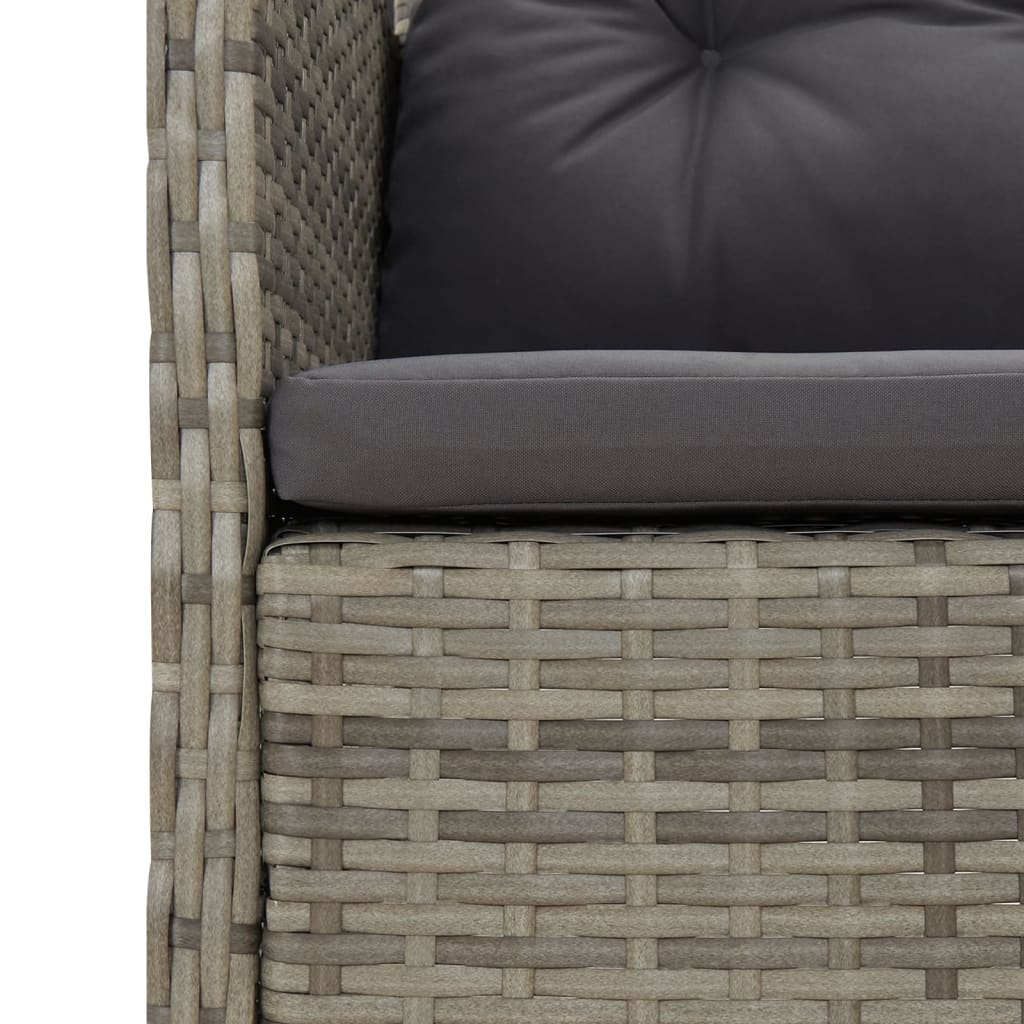 2-delige Loungeset met kussens poly rattan