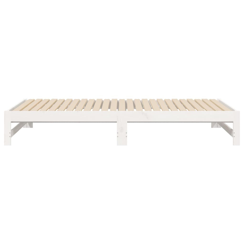 Canapé-lit extensible en pin massif 2x (90x190) cm