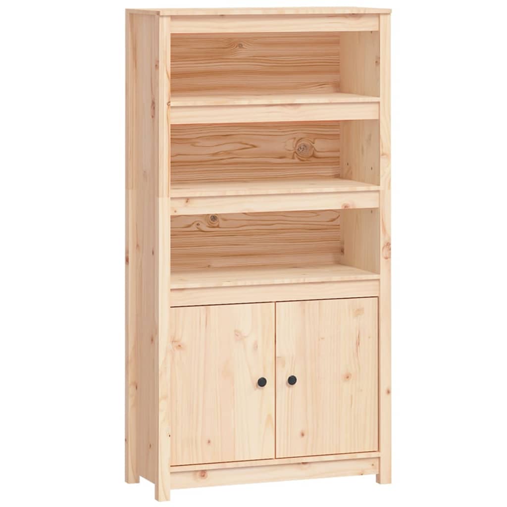 Meuble haut 80x35x154 cm en bois de pin massif