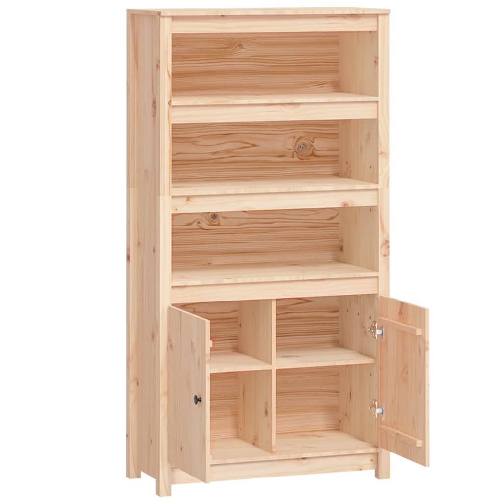 Meuble haut 80x35x154 cm en bois de pin massif