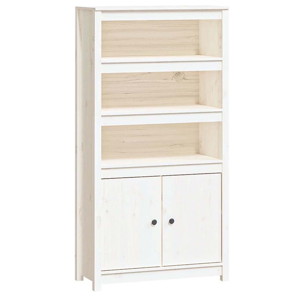 Meuble haut 80x35x154 cm en bois de pin massif