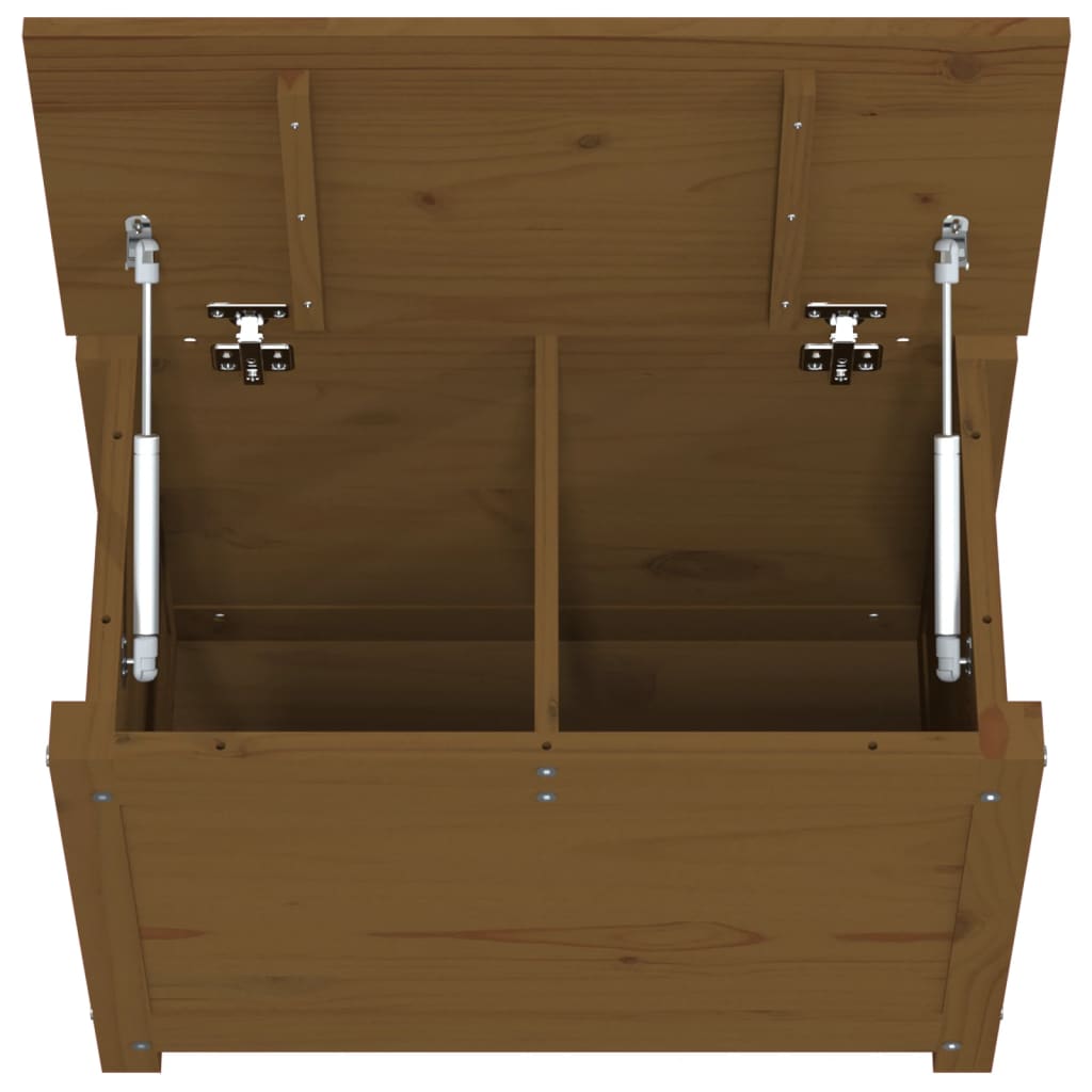 Opbergbox 80x40x45,5 cm massief grenenhout