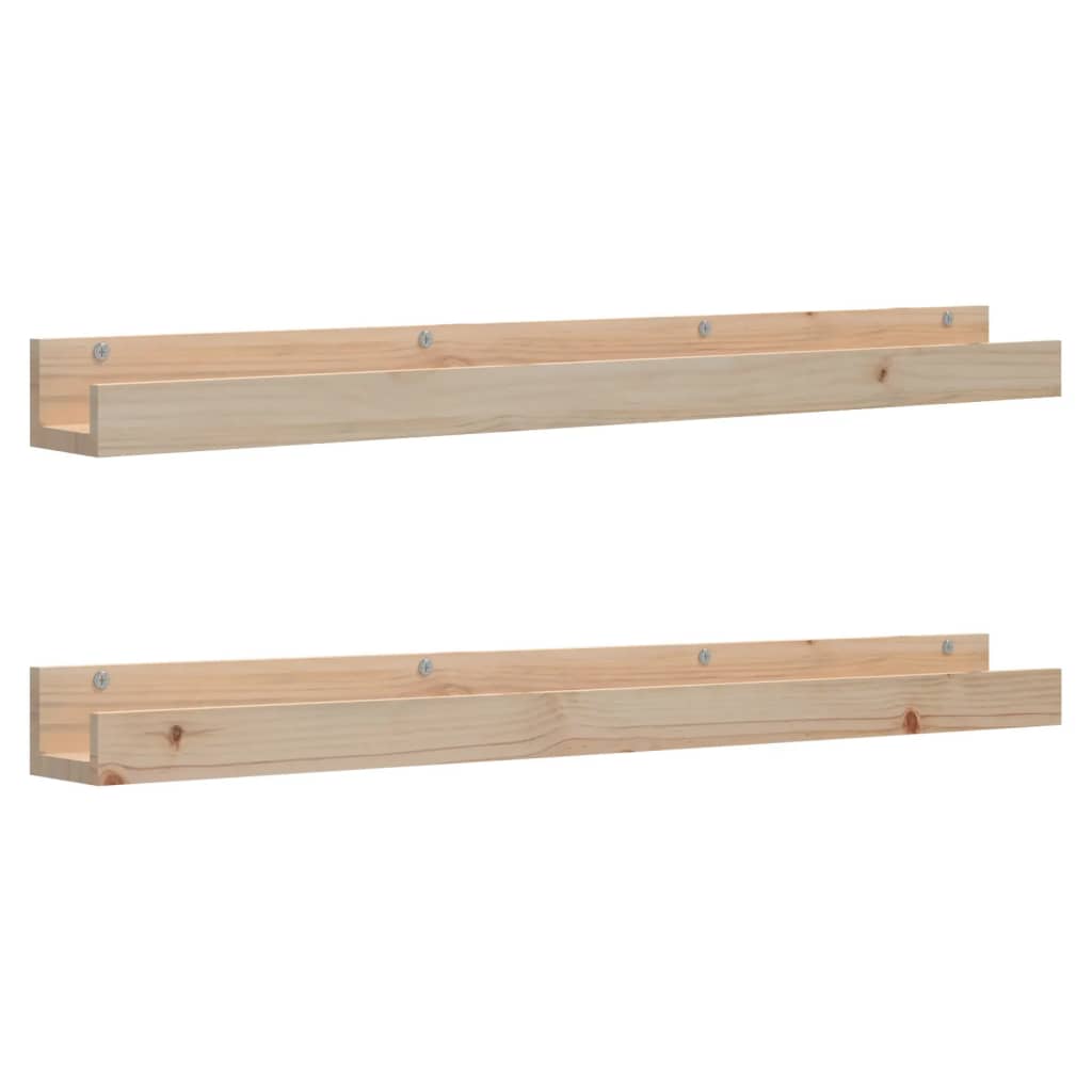 Etagères murales 2 pcs 80x12x9 cm bois de pin massif