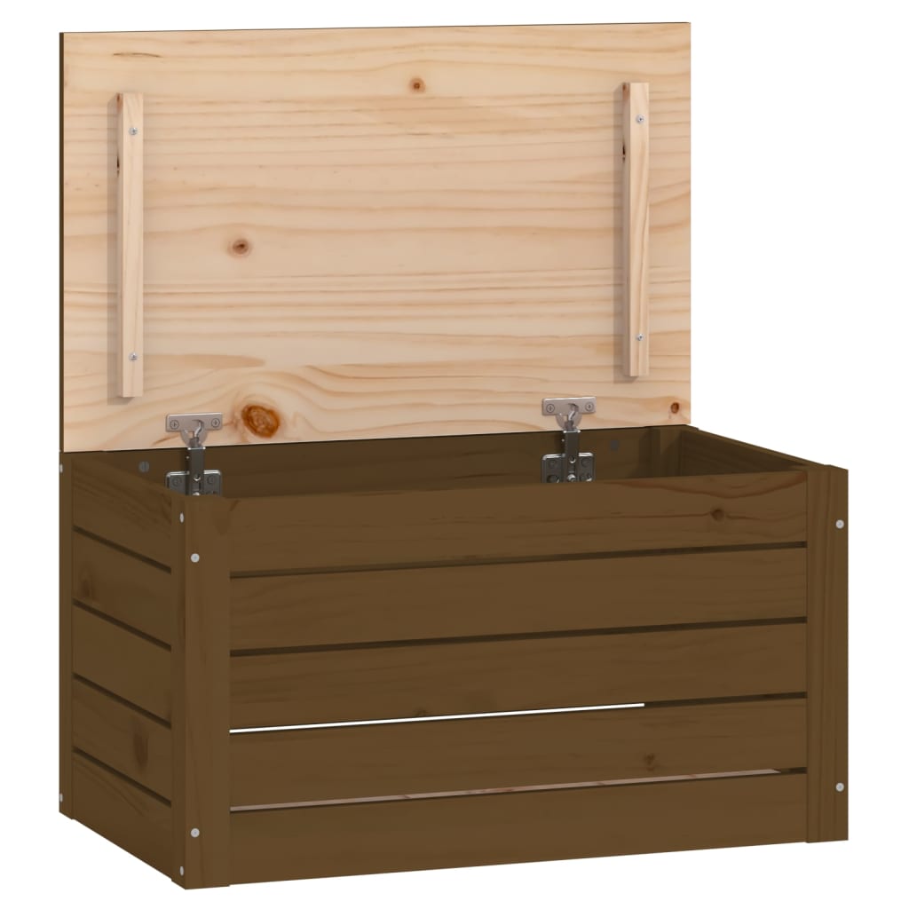 Opbergbox 109x36,5x33 cm massief grenenhout