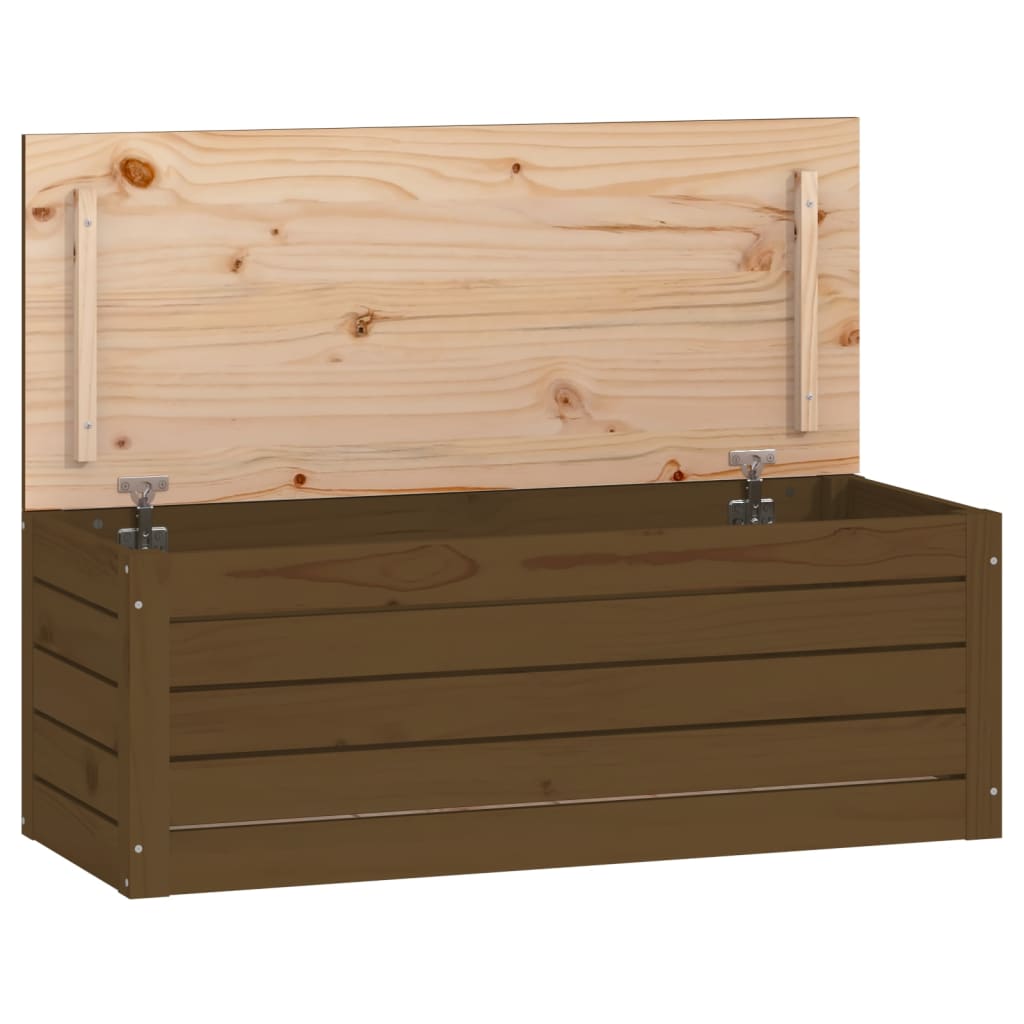 Opbergbox 109x36,5x33 cm massief grenenhout