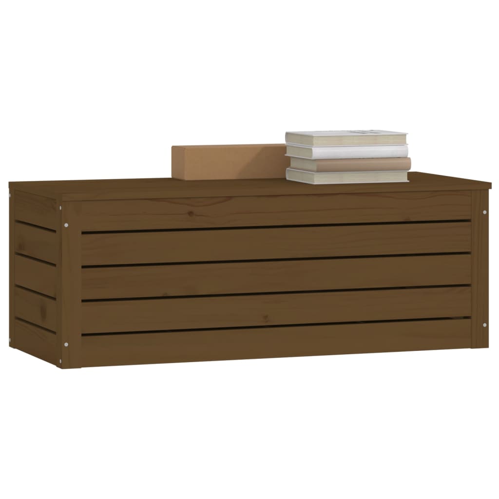 Opbergbox 109x36,5x33 cm massief grenenhout