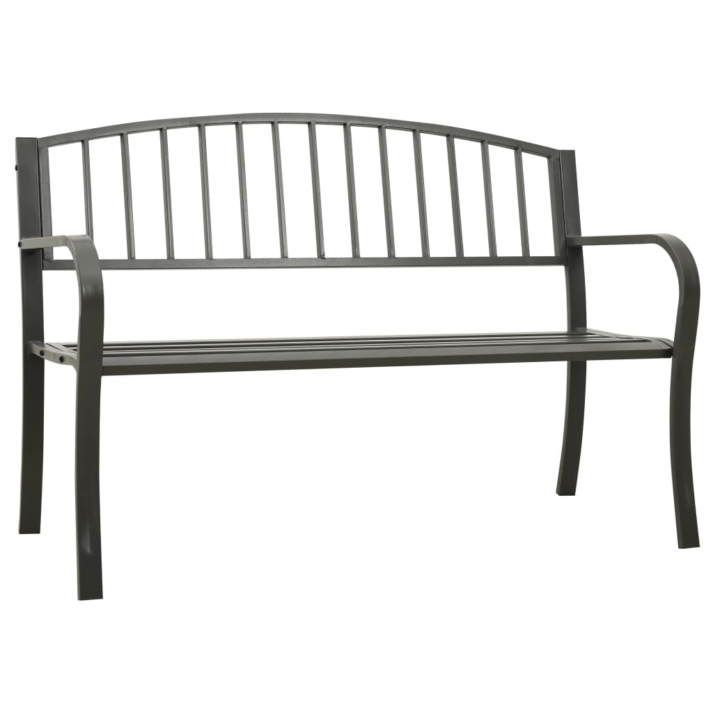 Banc de jardin 120 cm gris acier