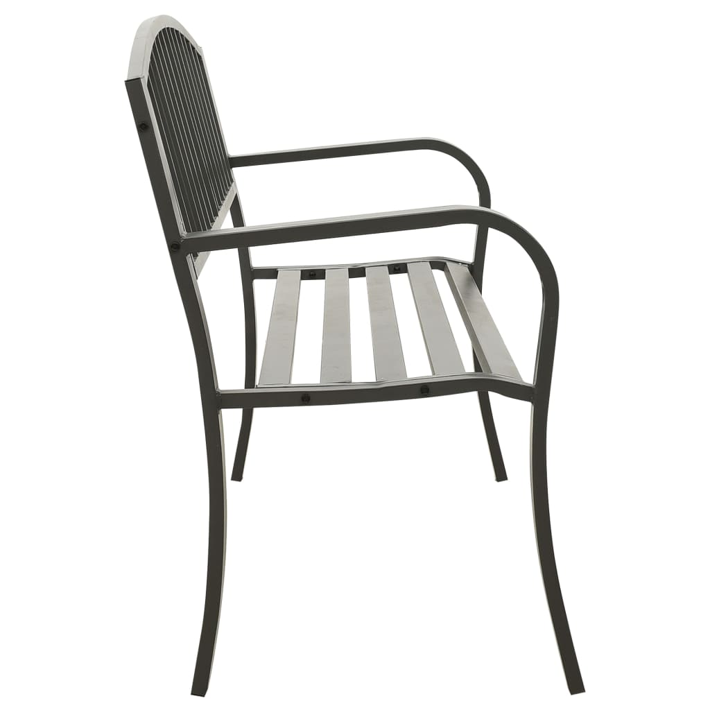 Banc de jardin 120 cm gris acier