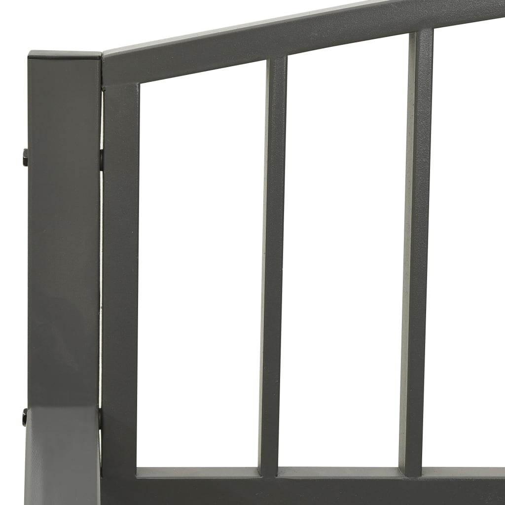 Banc de jardin 120 cm gris acier