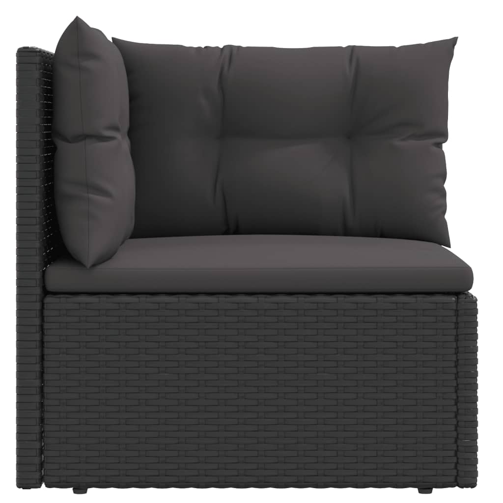 Repose-pieds de jardin avec coussin en polyrotin