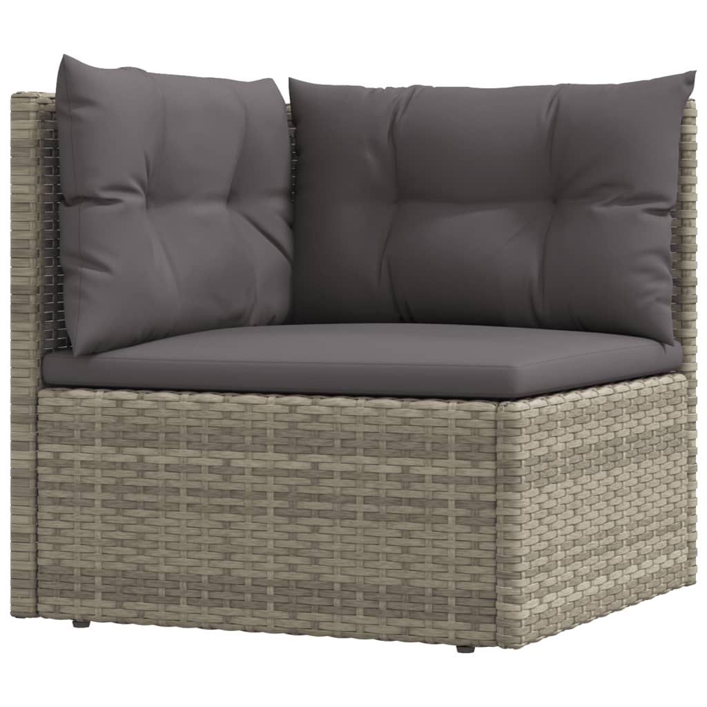 Repose-pieds de jardin avec coussin en polyrotin