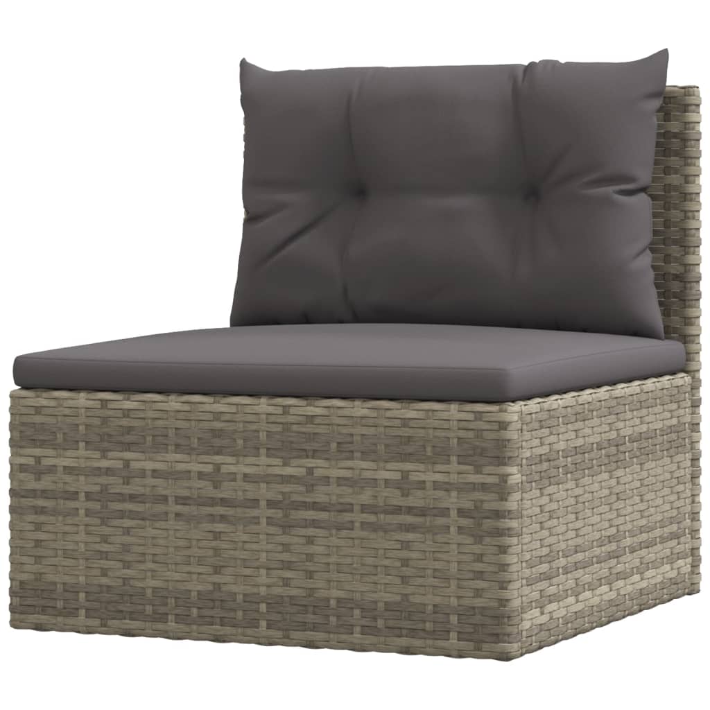 Repose-pieds de jardin avec coussin en polyrotin