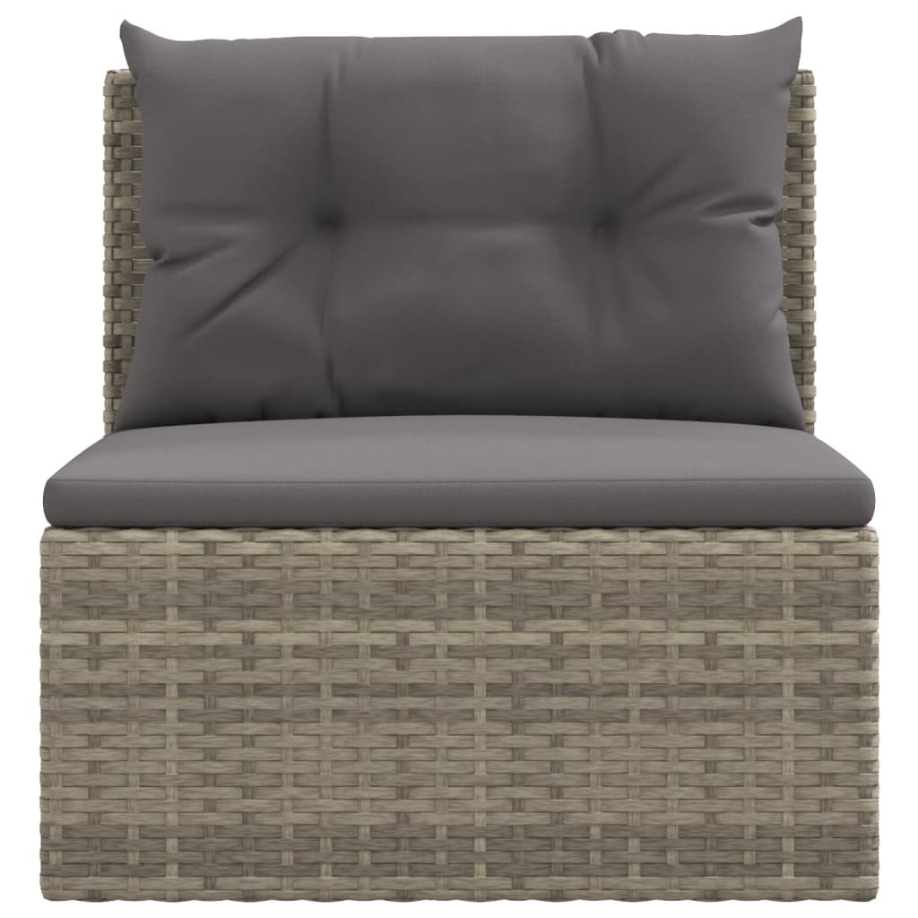 Repose-pieds de jardin avec coussin en polyrotin