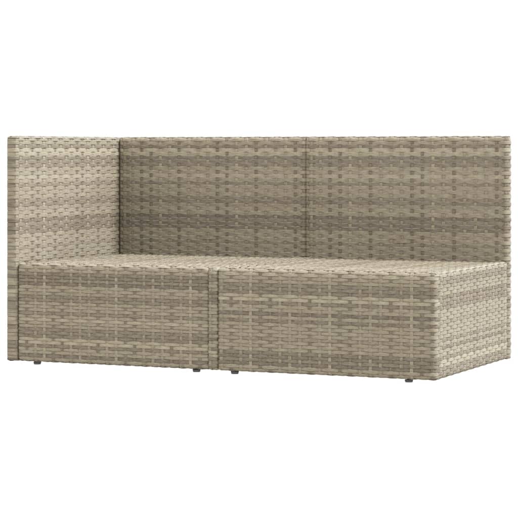 5-delige Loungeset met kussens poly rattan