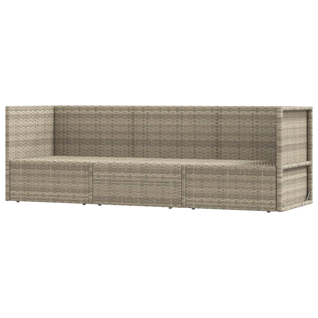 5-delige Loungeset met kussens poly rattan