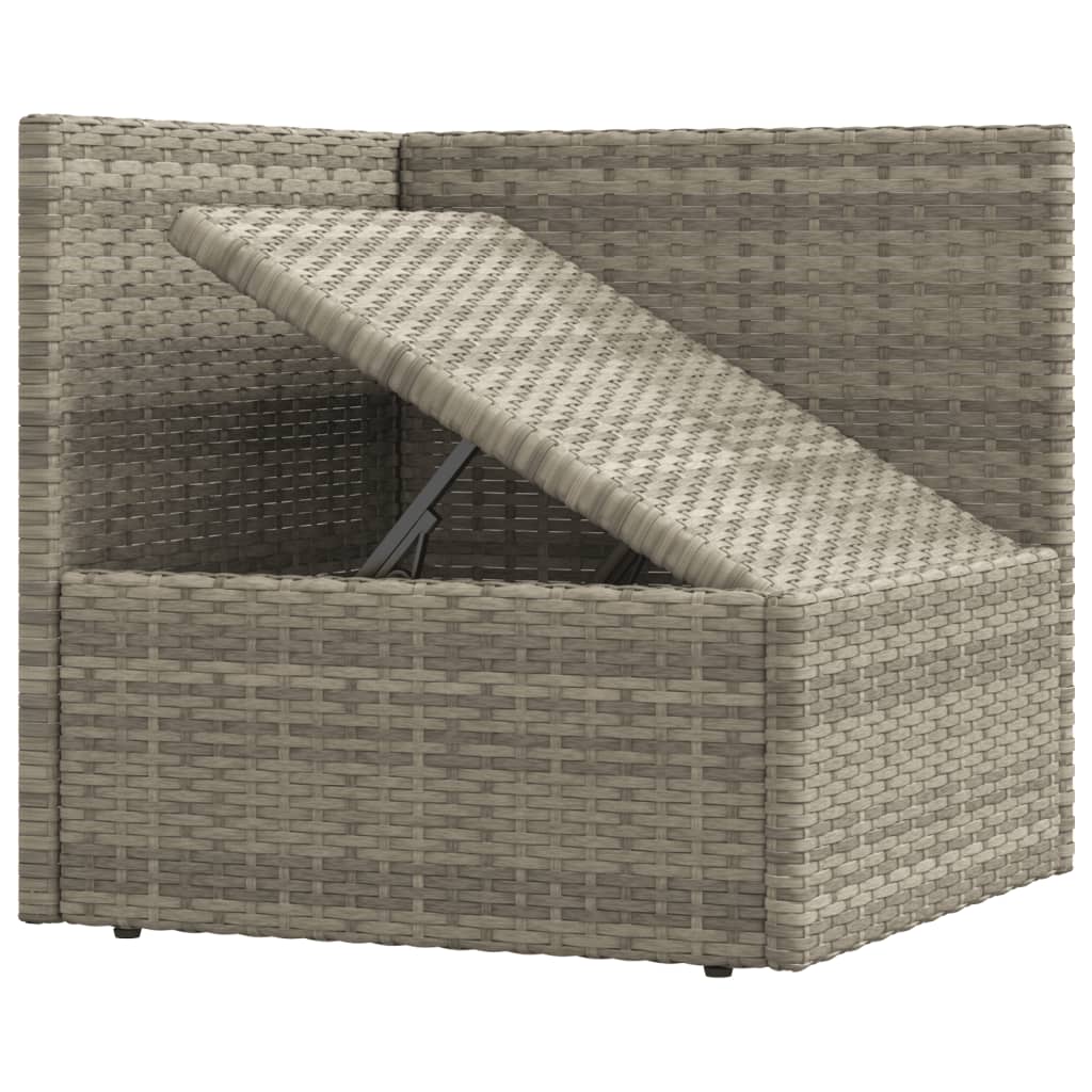 5-delige Loungeset met kussens poly rattan