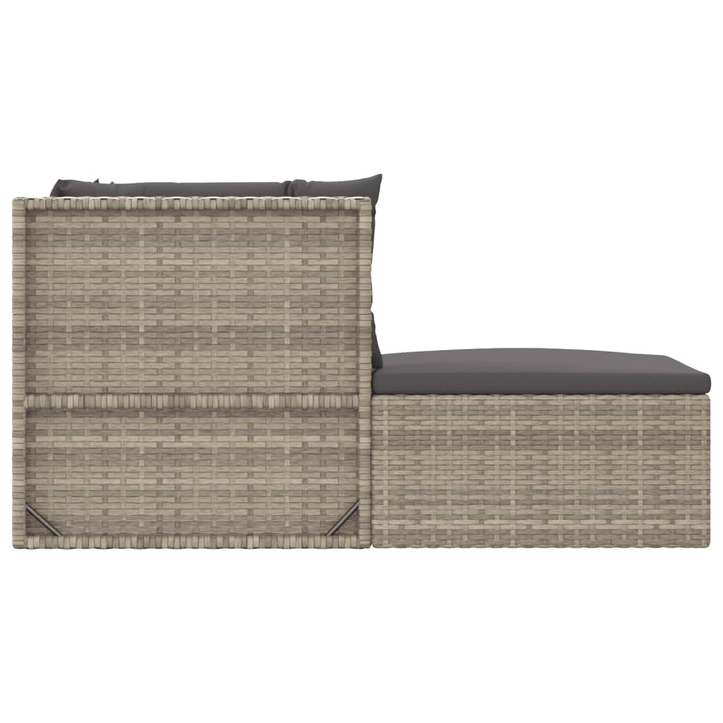 5-delige Loungeset met kussens poly rattan