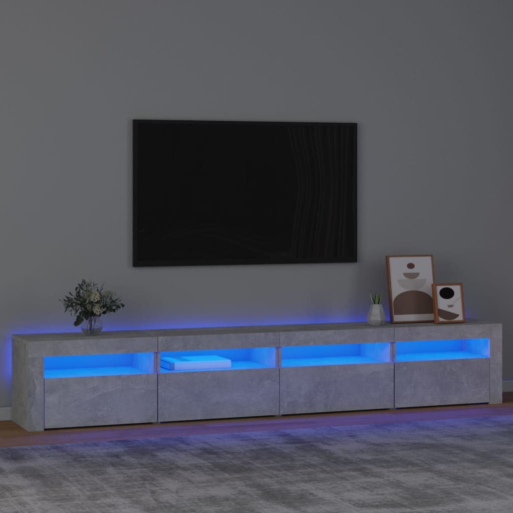 Tv-meubel met LED-verlichting 270x35x40 cm eikenkleurig