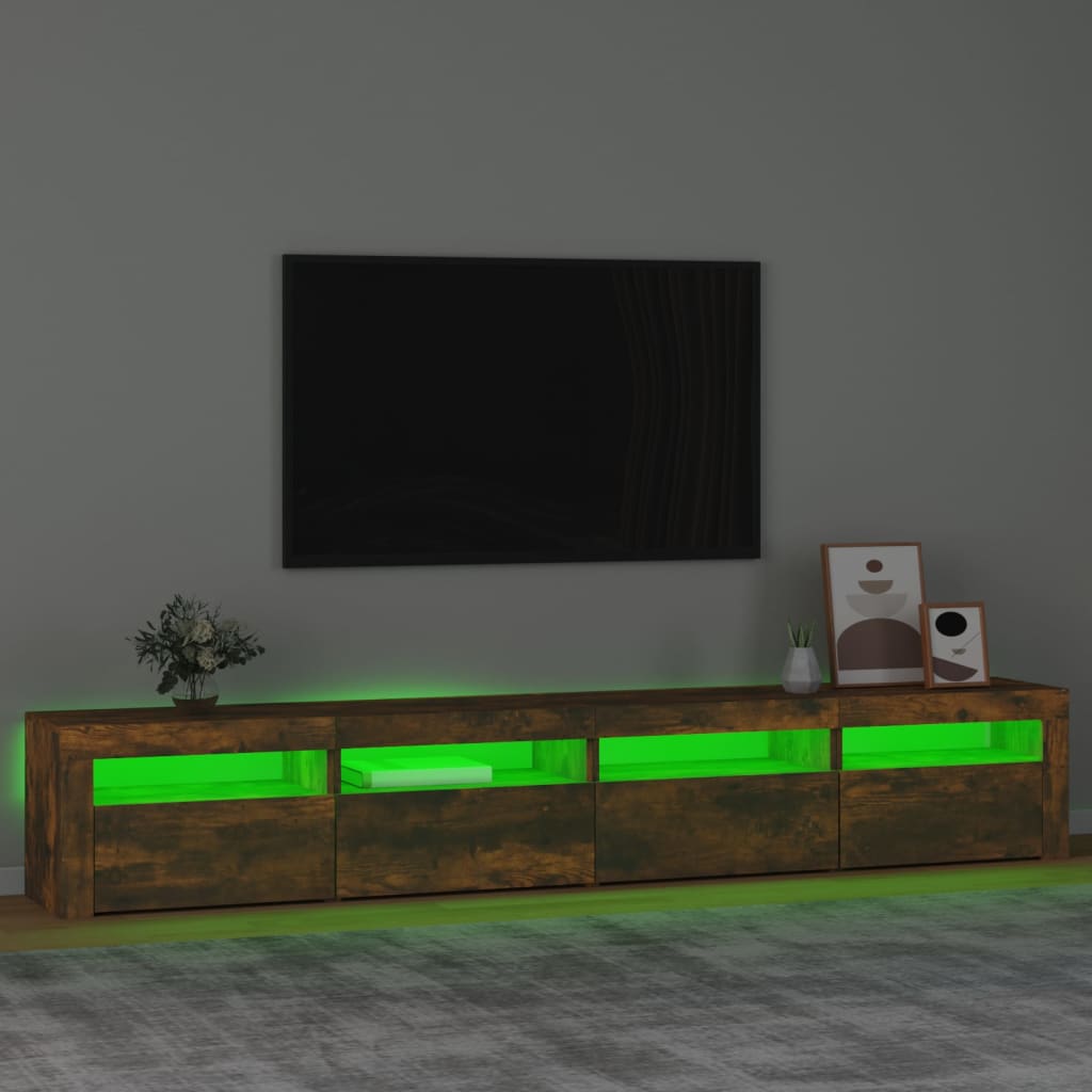 Tv-meubel met LED-verlichting 240x35x40 cm