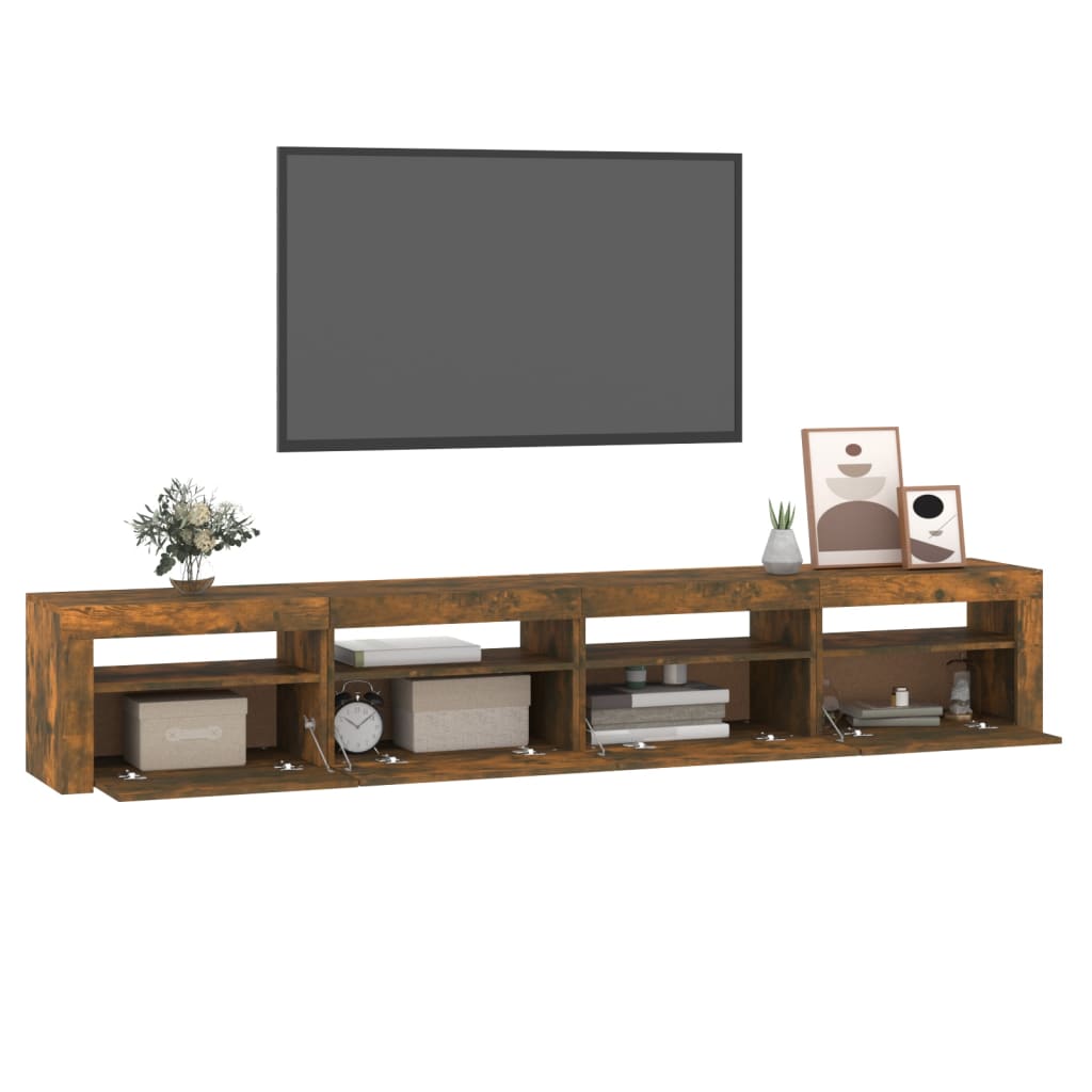 Tv-meubel met LED-verlichting 240x35x40 cm