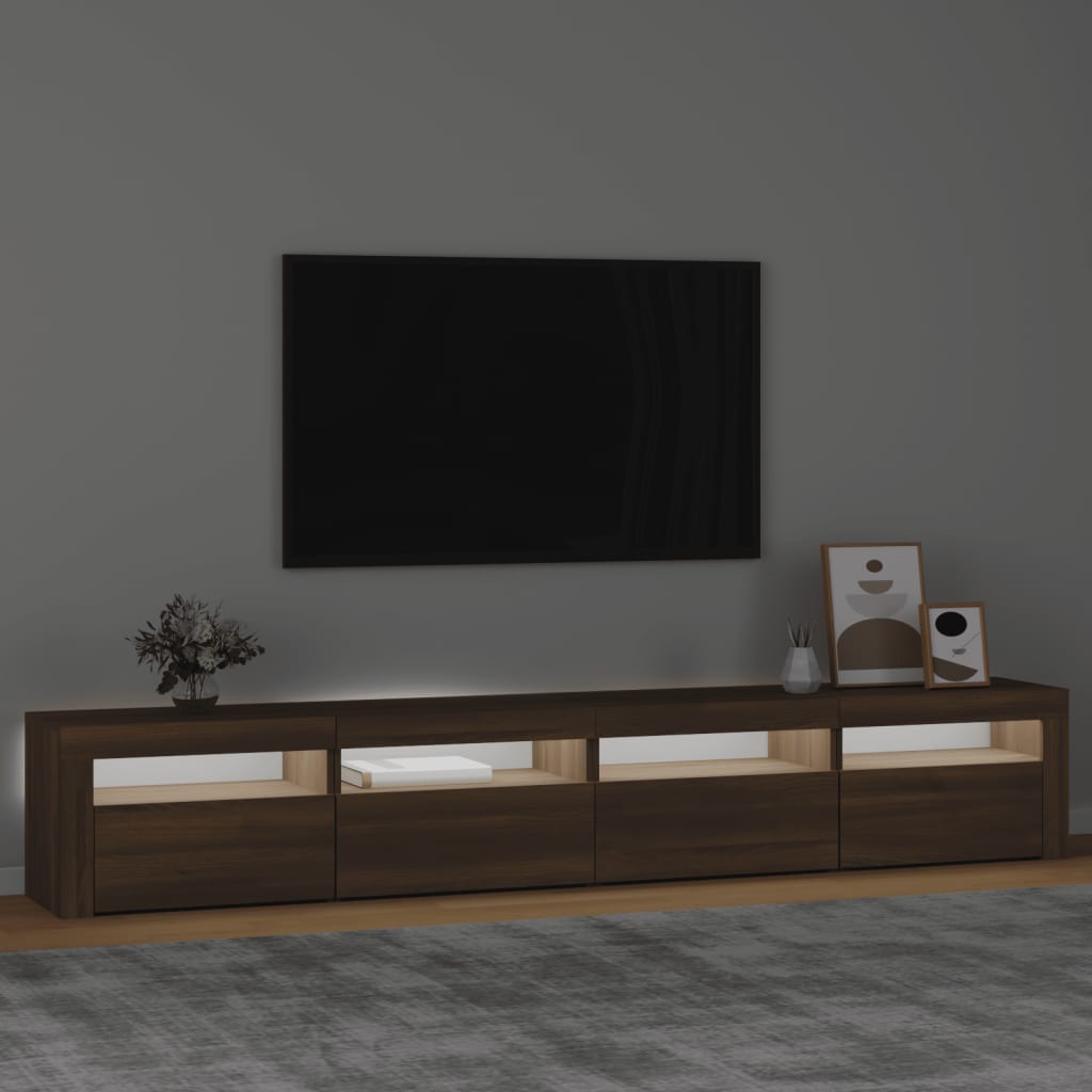 Tv-meubel met LED-verlichting 240x35x40 cm