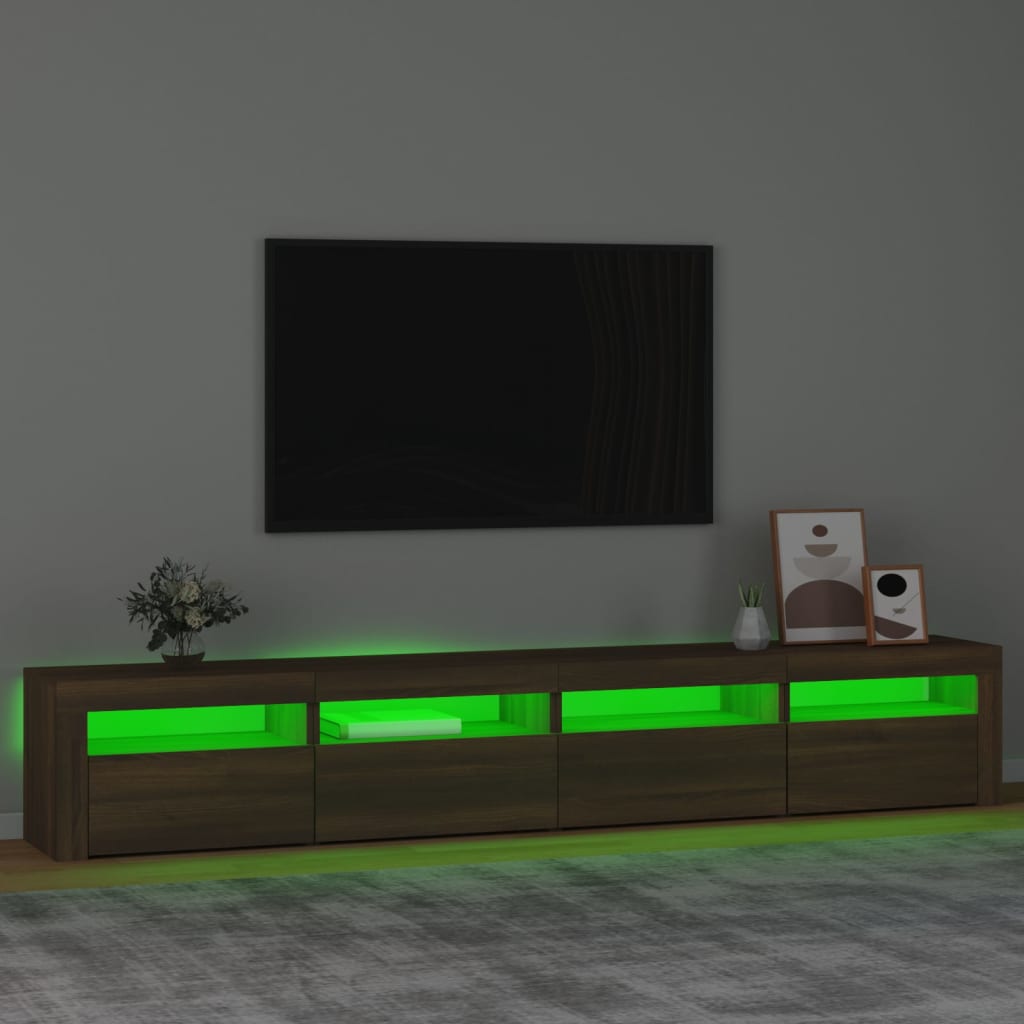 Tv-meubel met LED-verlichting 240x35x40 cm