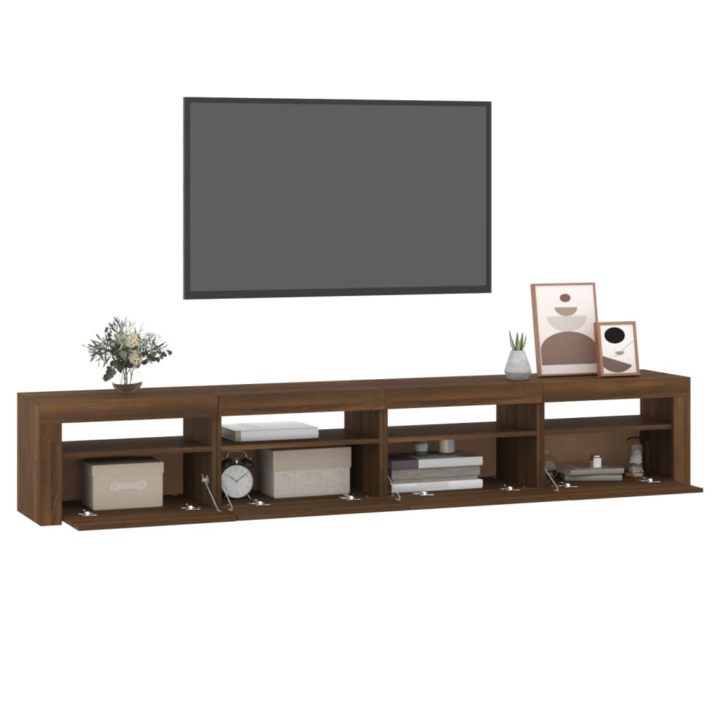 Tv-meubel met LED-verlichting 240x35x40 cm