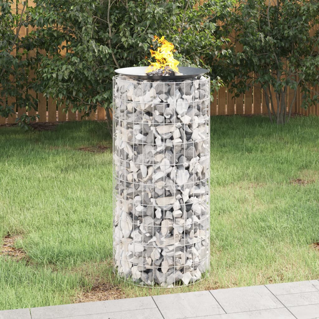 Foyer gabion Ø 50 cm en fer galvanisé