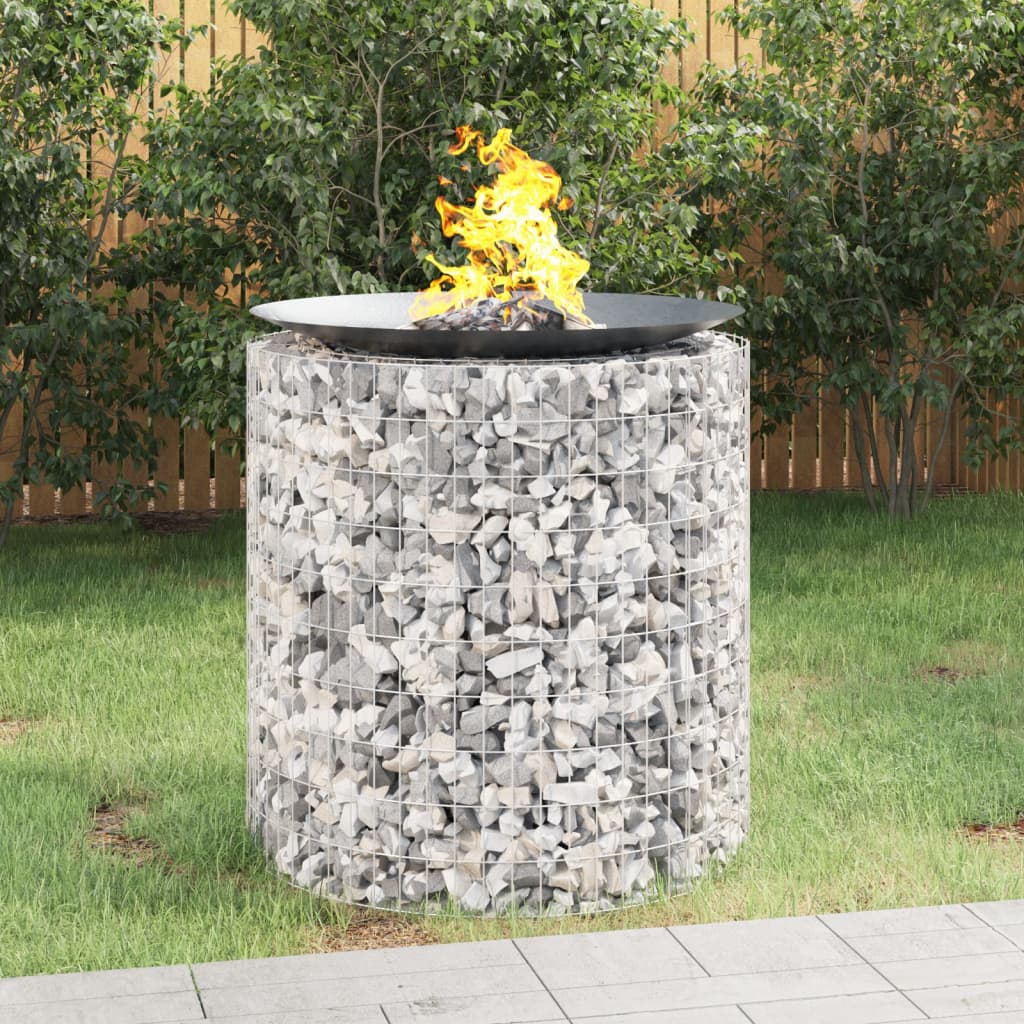 Foyer gabion Ø 50 cm en fer galvanisé