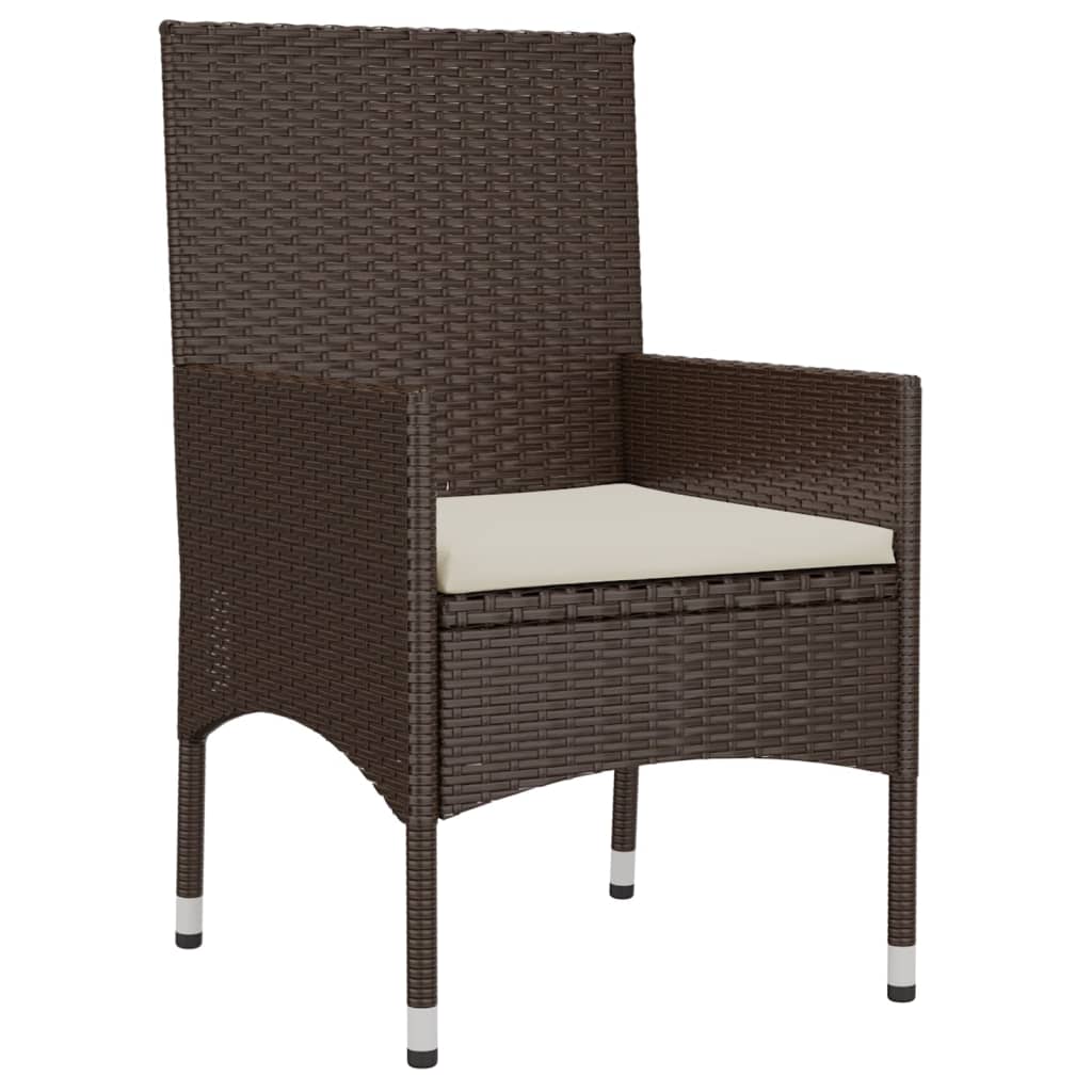 4-delige Loungeset met kussens poly rattan