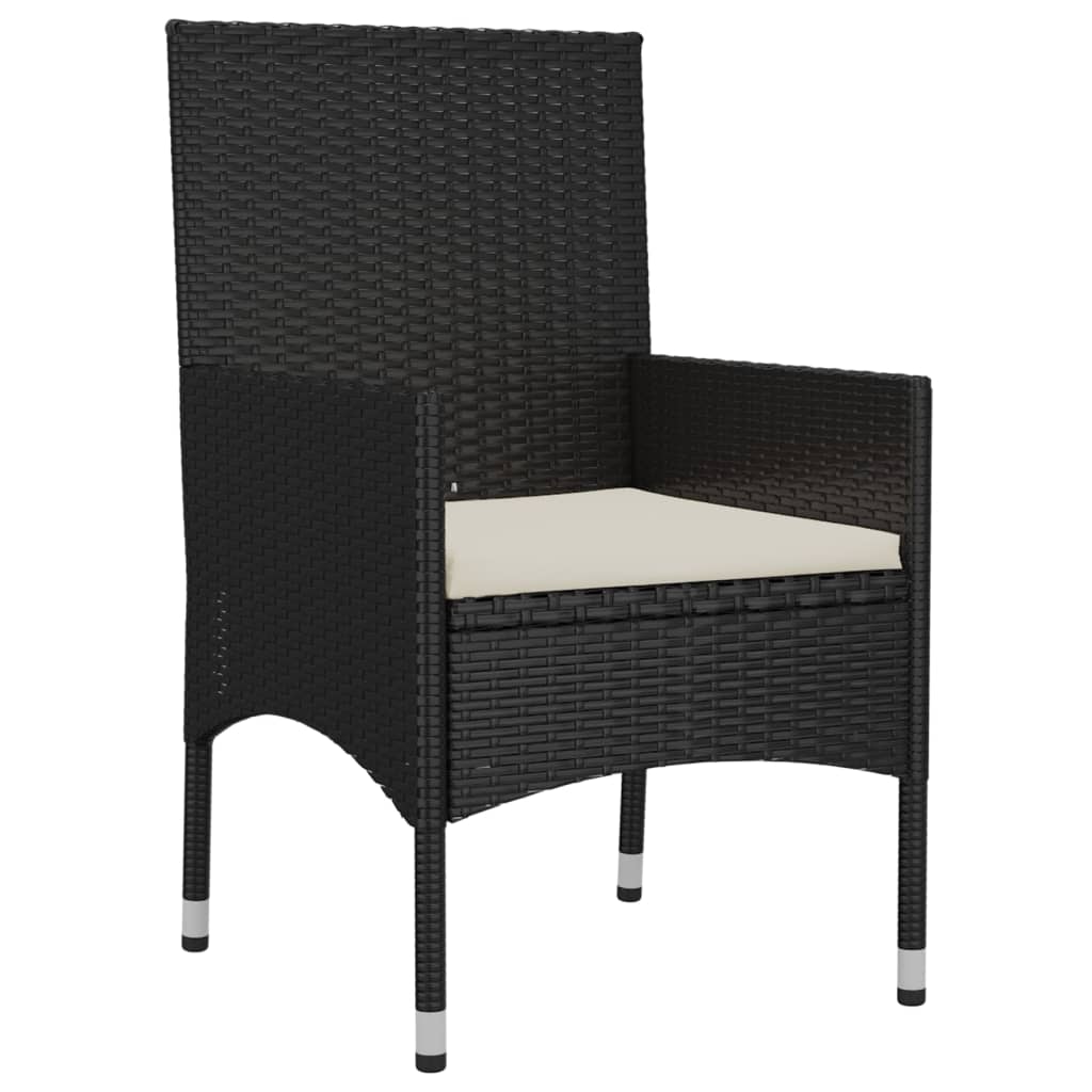 4-delige Loungeset met kussens poly rattan