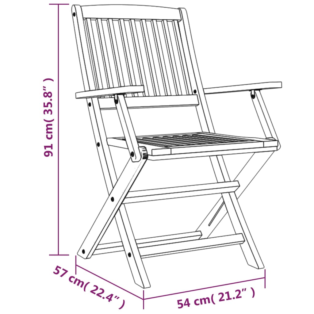 Ensemble de salle à manger 5 pièces en bois d'acacia massif