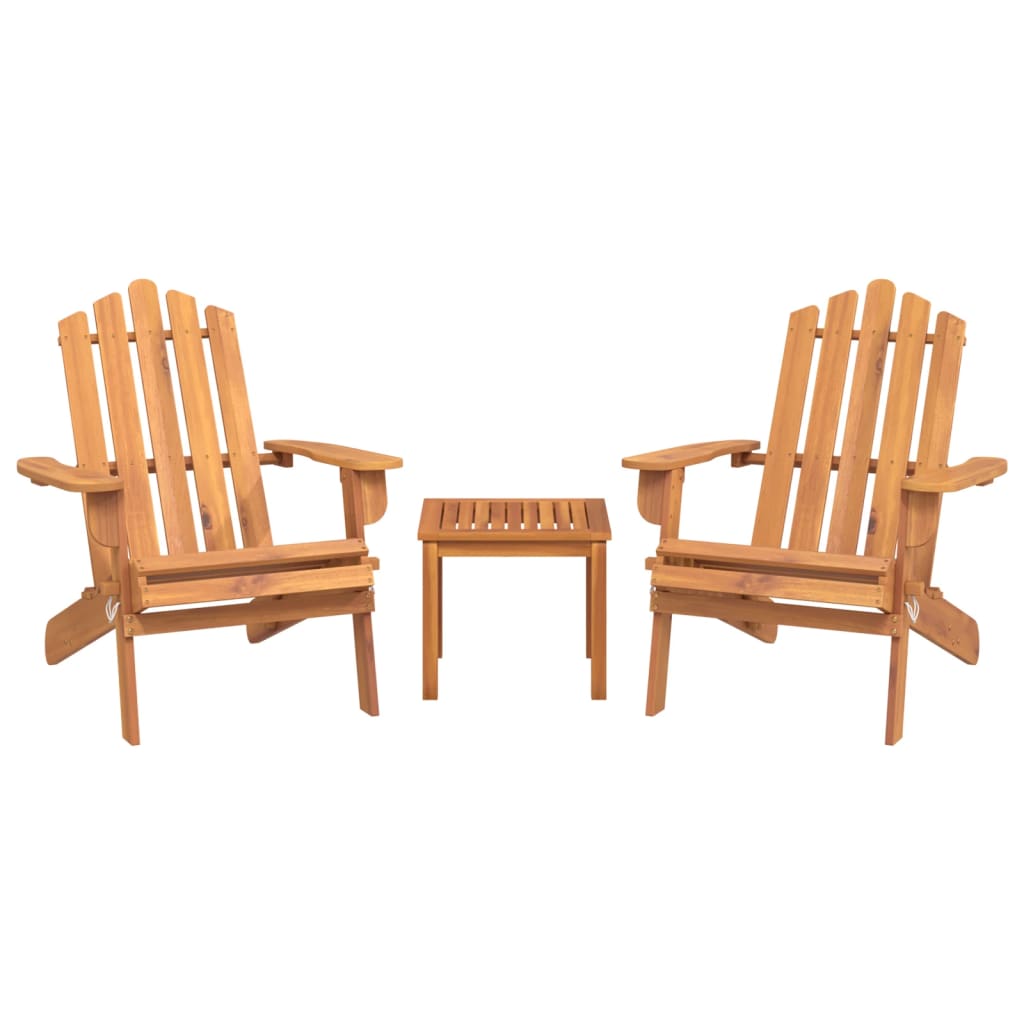 3-delige Loungeset Adirondack massief acaciahout