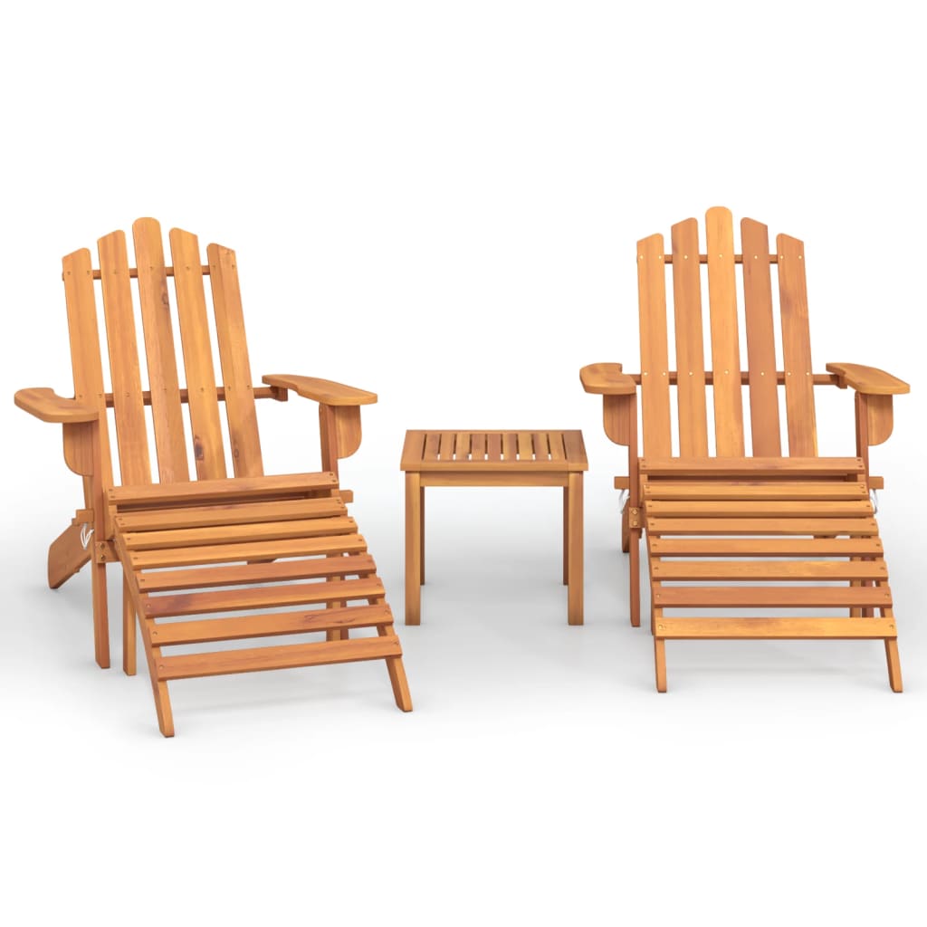 3-delige Loungeset Adirondack massief acaciahout