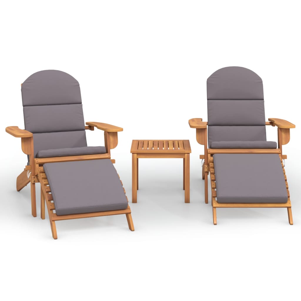 3-delige Loungeset Adirondack massief acaciahout