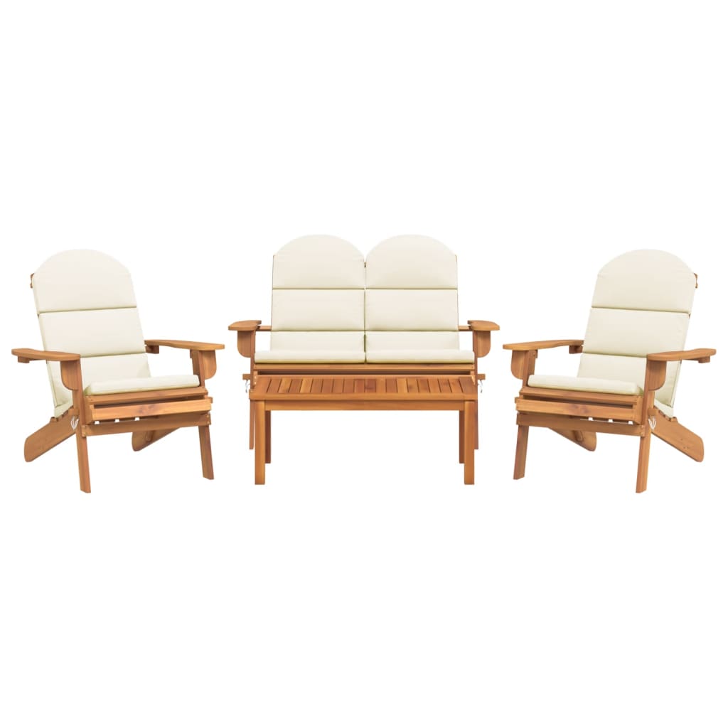 3-delige Loungeset Adirondack massief acaciahout