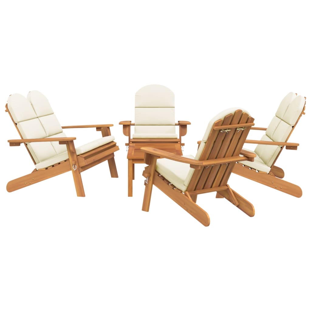 Ensemble de salon 3 pièces Adirondack en bois d'acacia massif