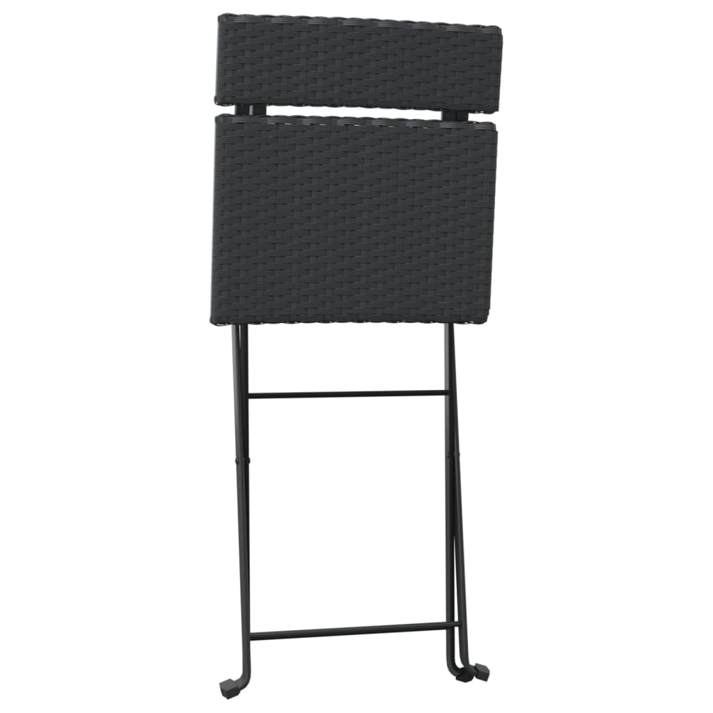 Bistrostoelen 8 st inklapbaar poly rattan en staal