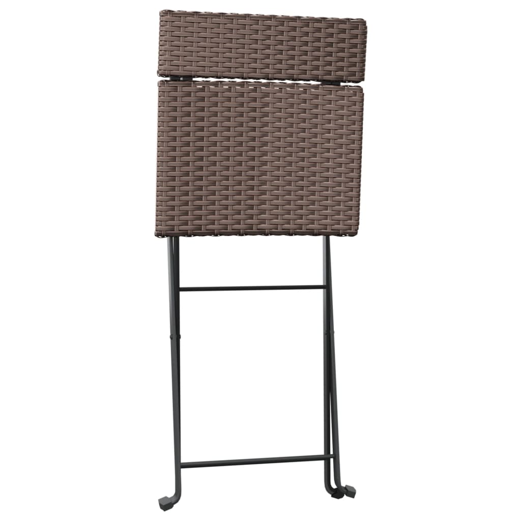 Bistrostoelen 8 st inklapbaar poly rattan en staal