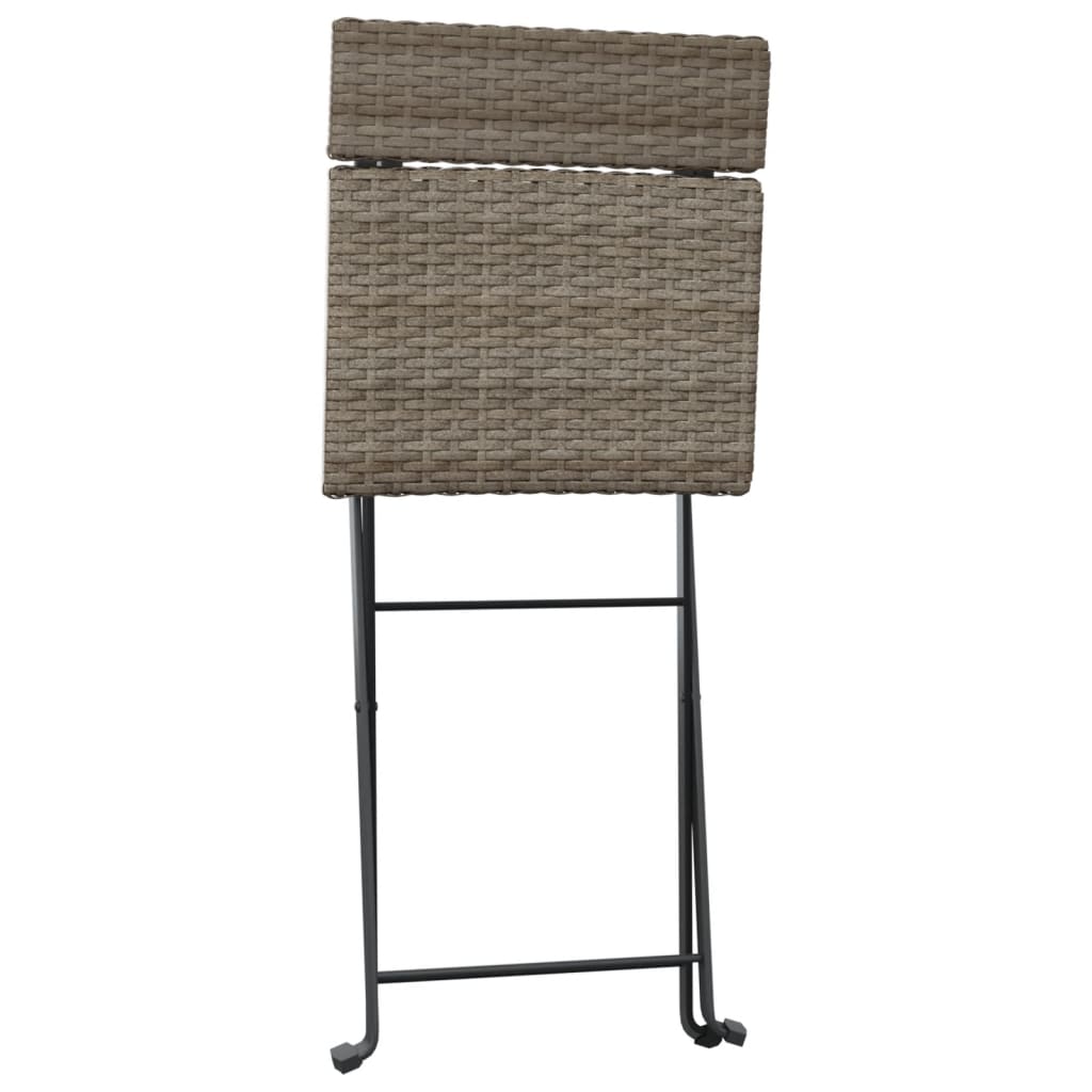 Bistrostoelen 8 st inklapbaar poly rattan en staal