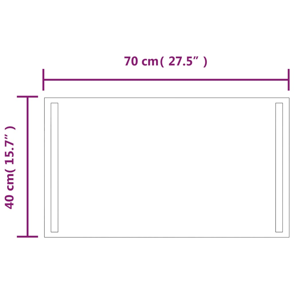 Badkamerspiegel LED 50x30 cm