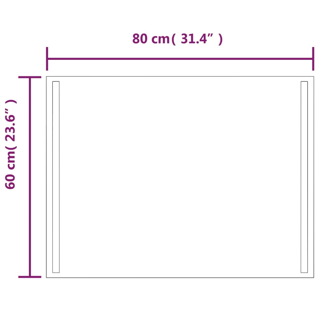 Badkamerspiegel LED 30x50 cm