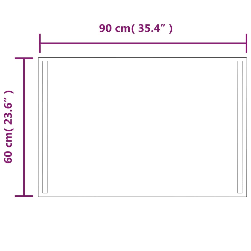 Badkamerspiegel LED 30x50 cm