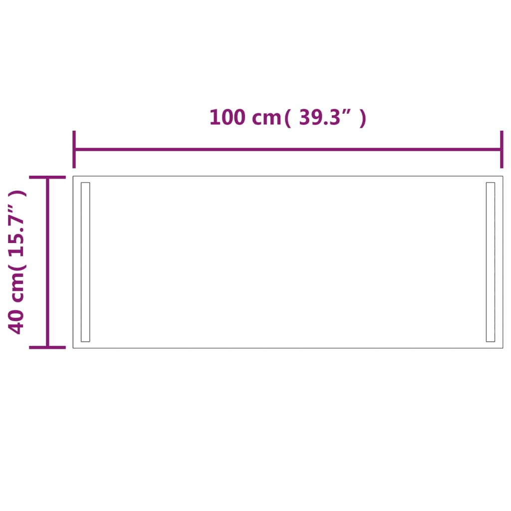 Badkamerspiegel LED 50x30 cm