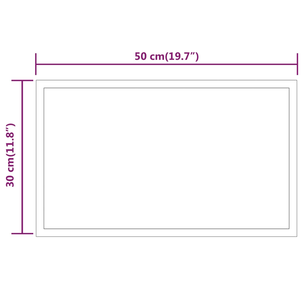 Badkamerspiegel LED 30x60 cm