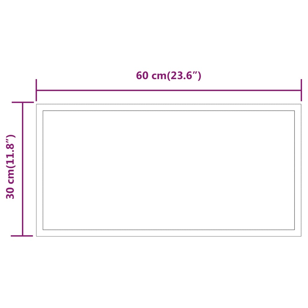 Badkamerspiegel LED 30x60 cm