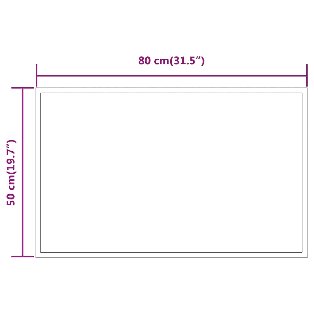 Badkamerspiegel LED 50x80 cm