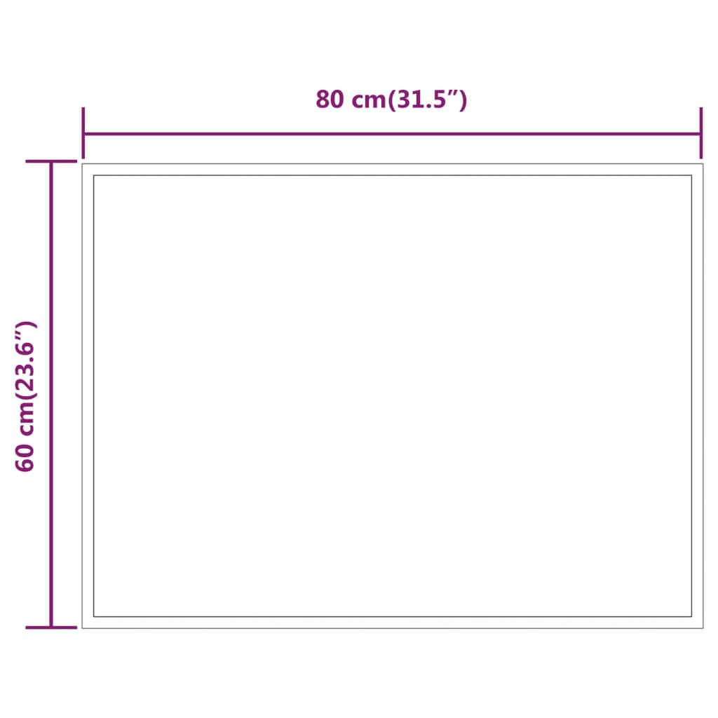 Badkamerspiegel LED 50x80 cm