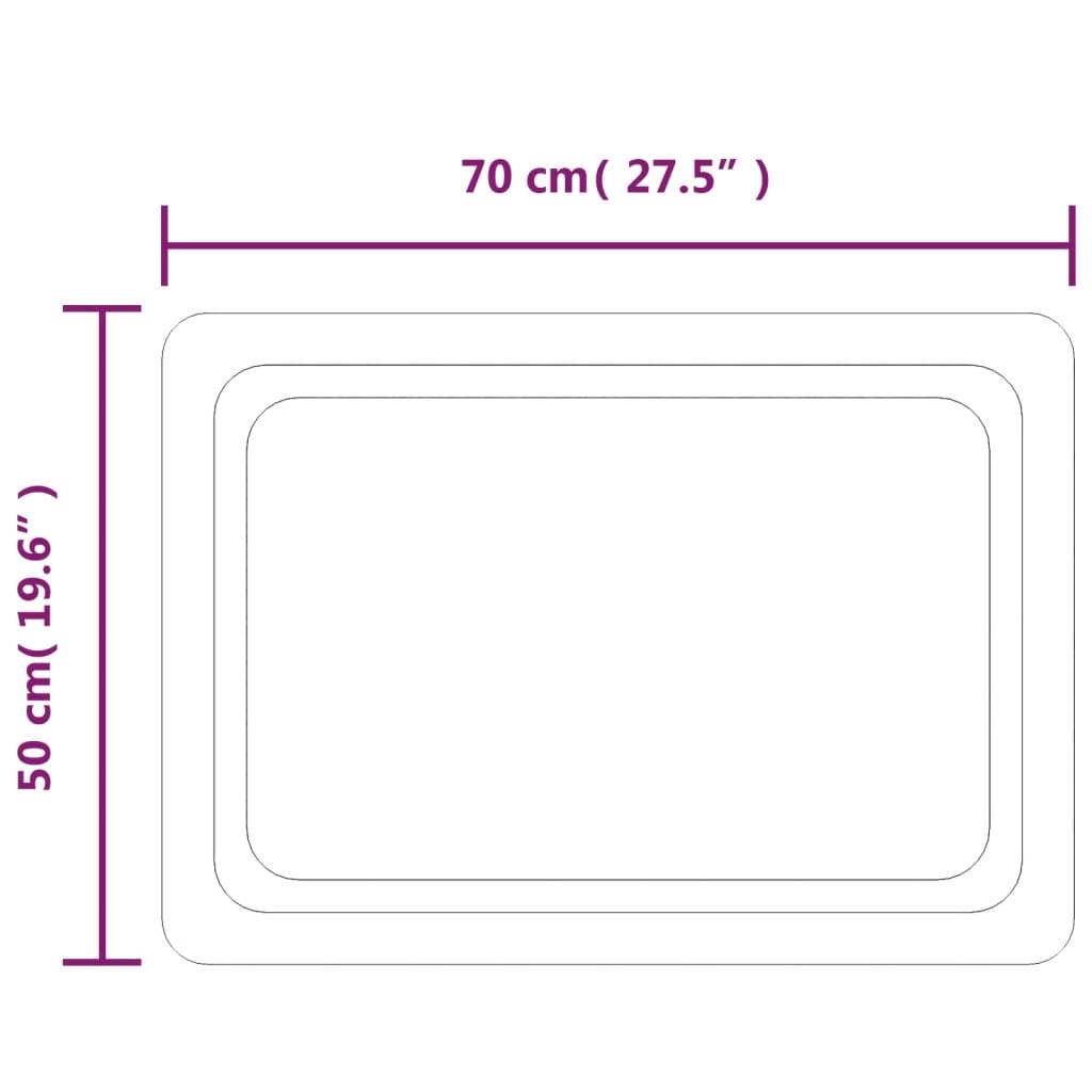 Badkamerspiegel LED 60x40 cm