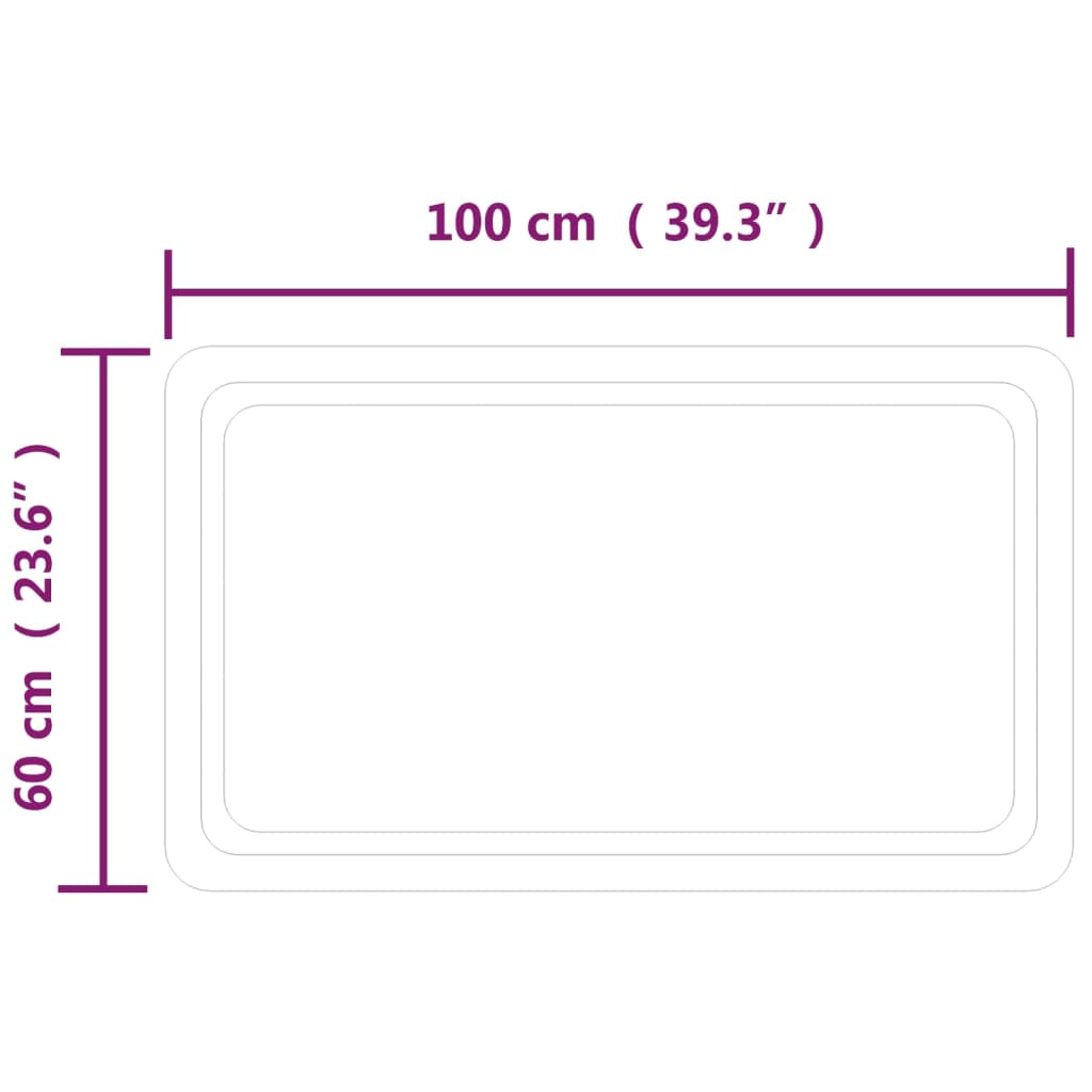 Badkamerspiegel LED 60x40 cm